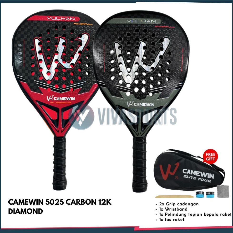 VIVASPORTS - CAMEWIN 5025 VULKAN Raket Padel Carbon 12K / Padel Racket CAMEWIN 5025 Original