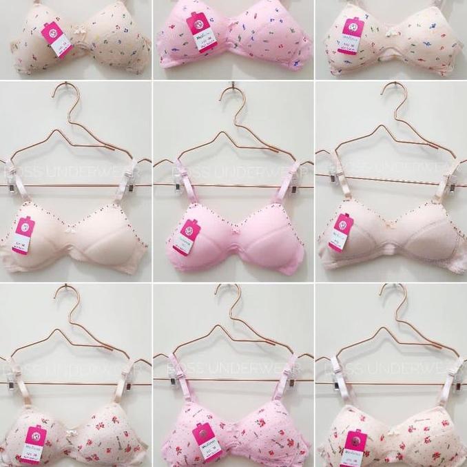 Bh Katun Tanpa Kawat Busa Tipis, Bh Kekinian Motif Murah, Bh Busa Tipis, Bh Molina Motif Lucu, Bra W