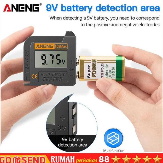 Tester Capacity Baterai Display layar Digital 18650 AA AAA