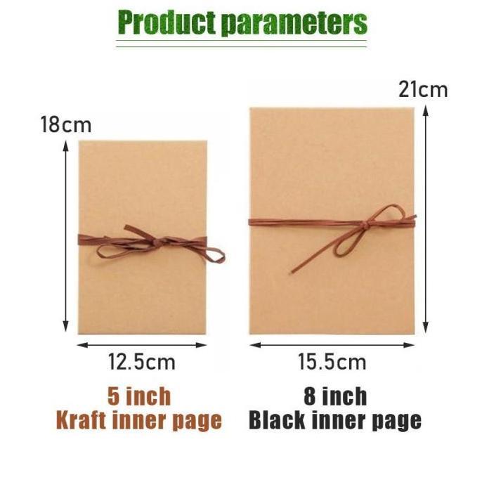 Album Custom Foto Lipat Scrapbook Hardcover Kraft Buku Journal Unik