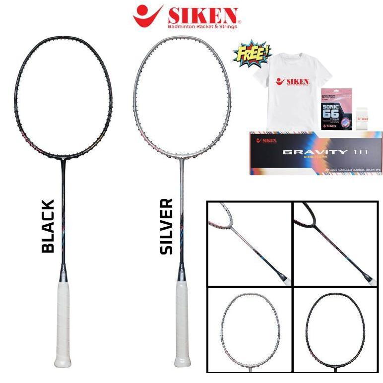 RAKET BADMINTON SIKEN GRAVITY 10 GRAVITY TEN  original full set