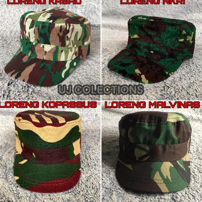 Topi pet anak loreng tentara model komando - Topi komando tentara kids army unisex Fashion Hat murah