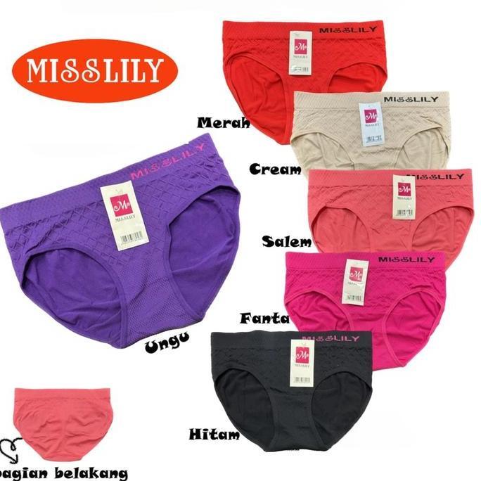 MD93 - 6PCS 3PCS Celana Dalam Rajut Import/ CD Rajut Misslily