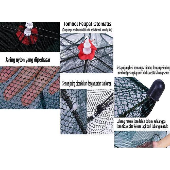 Fishx- Jebakan Perangkap Payung Bubu Udang Ikan Kepiting Model Payung