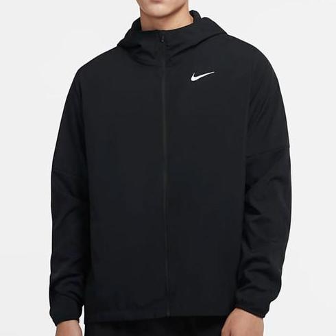 Jaket Lari Nike Dri-Fit Woven Black - CU5354-010 Terlaris