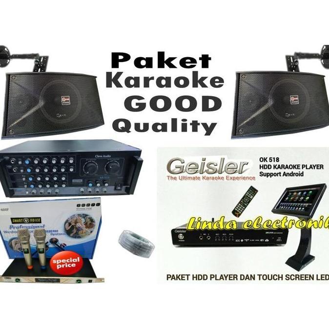 TERMURAH - paket karaoke good kualitas cleve audio samart voice dan geisler ok518