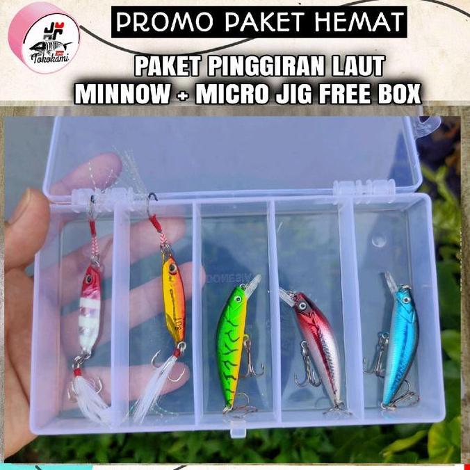 Fishx- Micro Jig 10 Gram + Minnow Sinking Lure Pancing