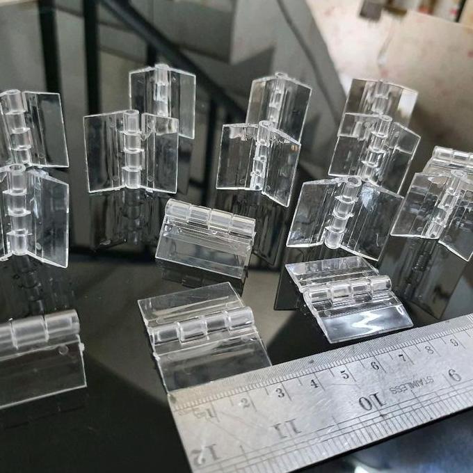 Build- 10 Pcs Engsel Akrilik 3Cm Bening, Engsel Acrylic