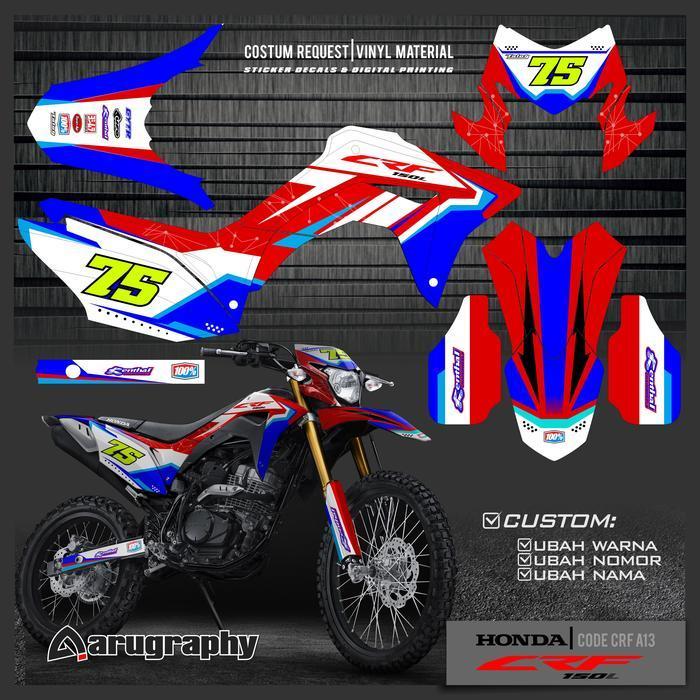 Decal Crf 150 L / Sticker Decals Crf 150 L / Stiker Decal Crf A13 Original Dan Terpercaya