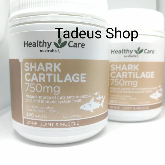 HEALTHY CARE SHARK CARTILAGE 750MG 200 TABS VITAMIN SENDI TULANG