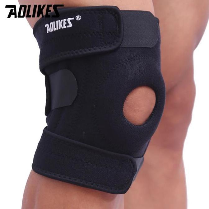 Pootbol- Original Kneepad Aolikes 3 Strap Adjustable Aolikes Pelindung Deker Lutut Knee Pad Knee Sup