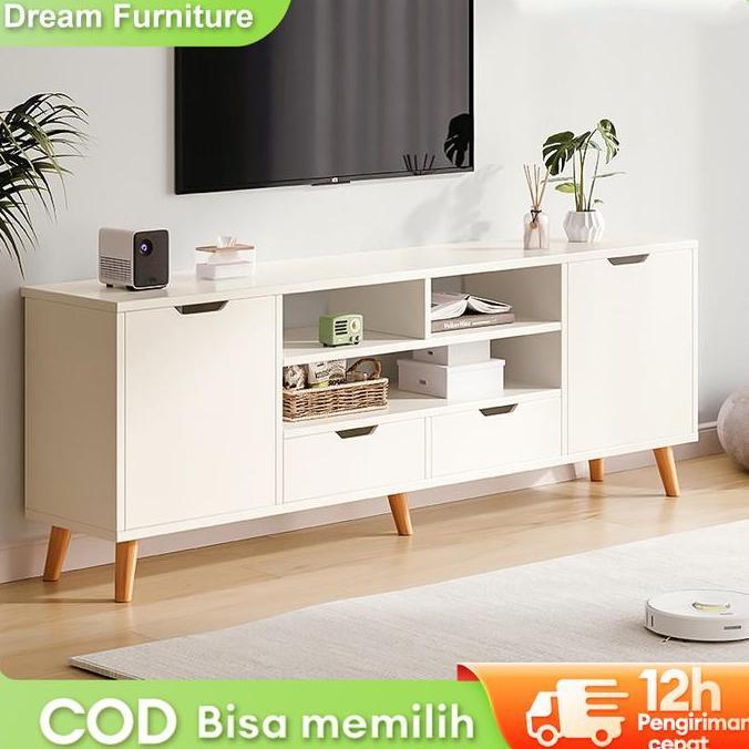 NEW - DF-5-Meja Tv Lemari Tv Rak Tv Meja Buffet Minimalis Modern Murah 140CM Buffet TV Kayu Model Te