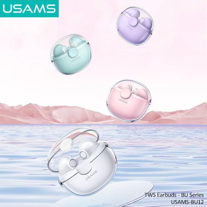 USAMS BU12 TWS Transparent Unique Macaron Earphone Bluetooth 5.1
