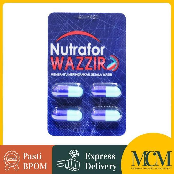 Tersedia Nutrafor Wazzir - 4 Kapsul - Mengurangi Gejala Wasir