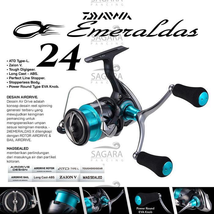 Reel Daiwa Emeraldas X Lt Double Handle | Reel Pancing Cumi | Reel Spinning Power Handle