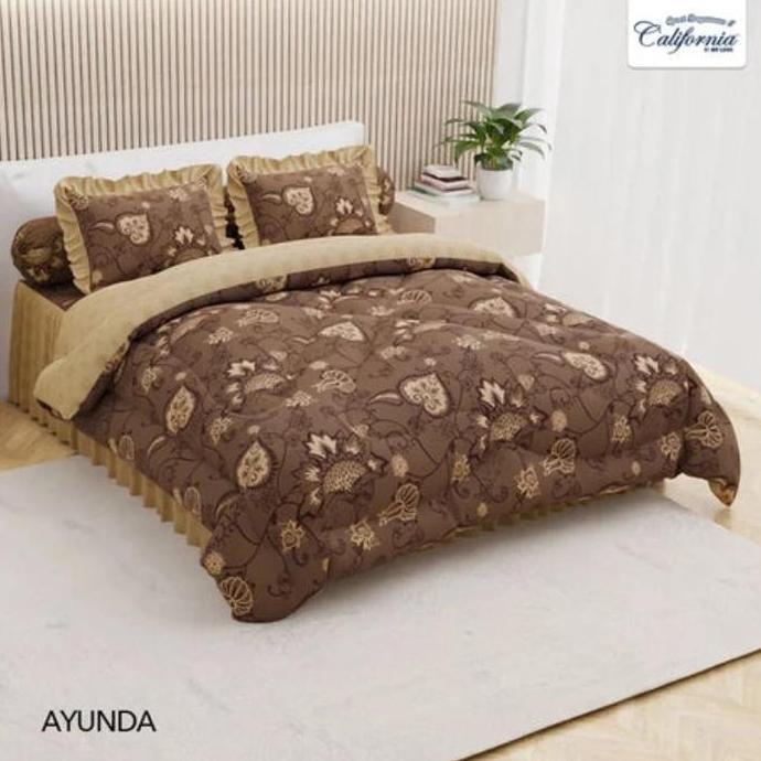 TERMURAH - bed cover set california 180x200 sprei rumbai / bedcover california
