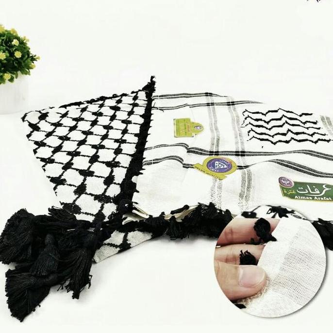 Sorban Almas Sorban Arifat Sorban Segi Empat Putih Hitam Premium LA