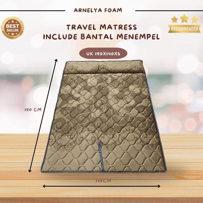 TERLARIS - Kasur busa Lipat kain springbed Ukuran 140x190 5cm - Furniture Praktis cowok Tidur Campin