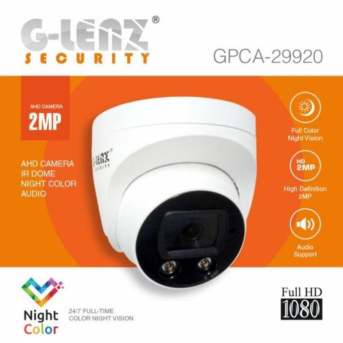 TERBARU - GLENZ CCTV 2MP KAMERA CCTV INDOOR +AUDIO MIC COLORVU MLM WARNA 24JAM
