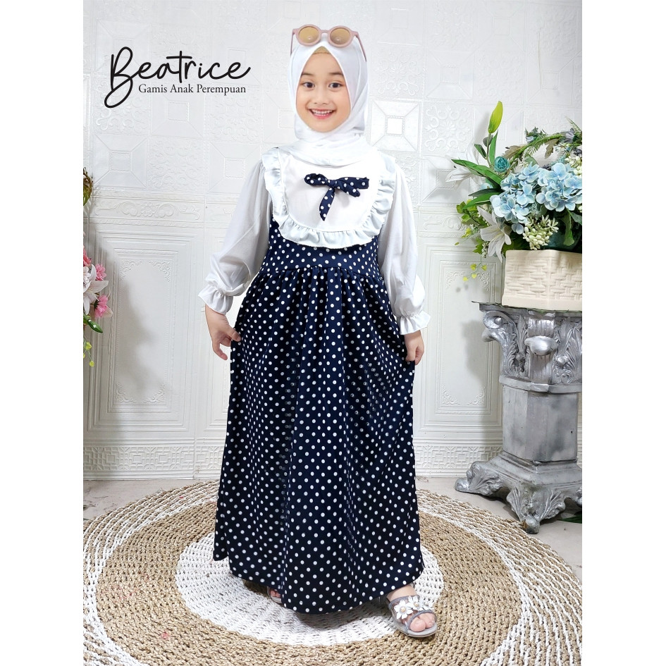 CF Kids Gamis Anak Perempuan Beatrice Polkadot