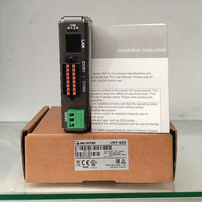Terbaru (1) WEINTEK CMT-G03 SMART COMMUNICATION  GATEWAY WITH SERIAL BRIDGE apipe32 Kualitas Baik