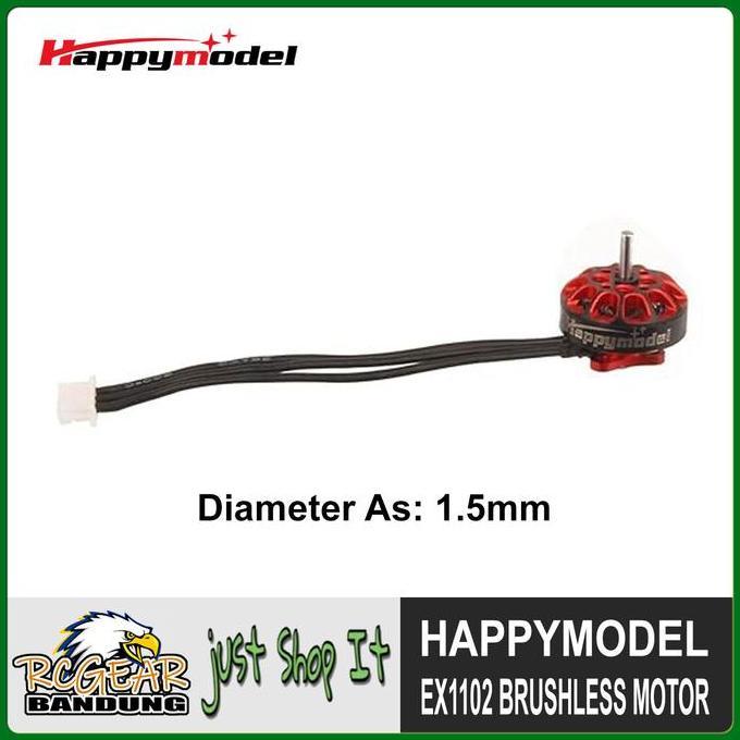 HARGA DISC - Happymodel EX1102 1102 Brushless Motor 2S 3S 1.5mm Shaft for Drones