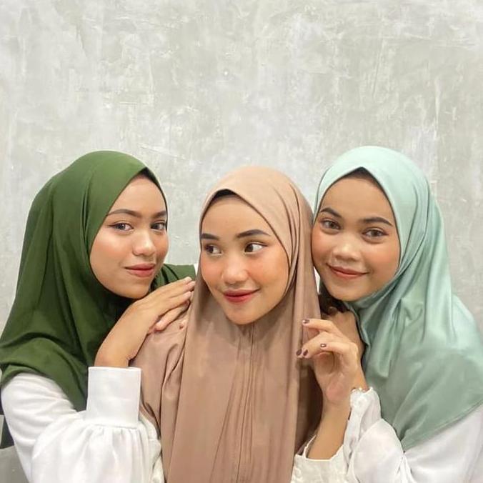 Xkxk- By Assalam - 88Rb Dpt 14Pcs Hijab Jilbab Bergo Hamidah Jersey Non Pet Tanpa Pet Sport Volly Ol