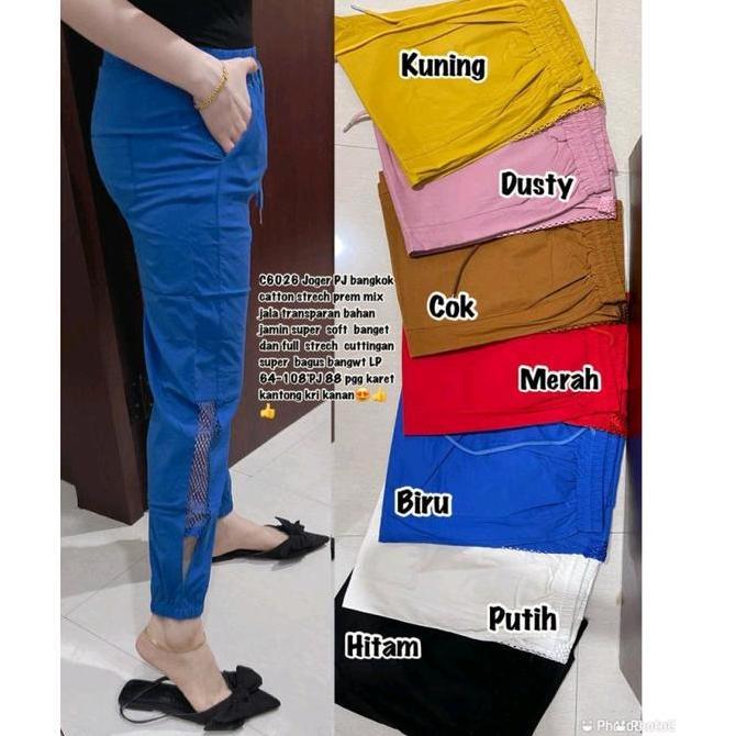 TERBARU - 6026 Bangkok Jala Model Wanita Bahan Katun Street Import - Kantong, Joger Sport Training x