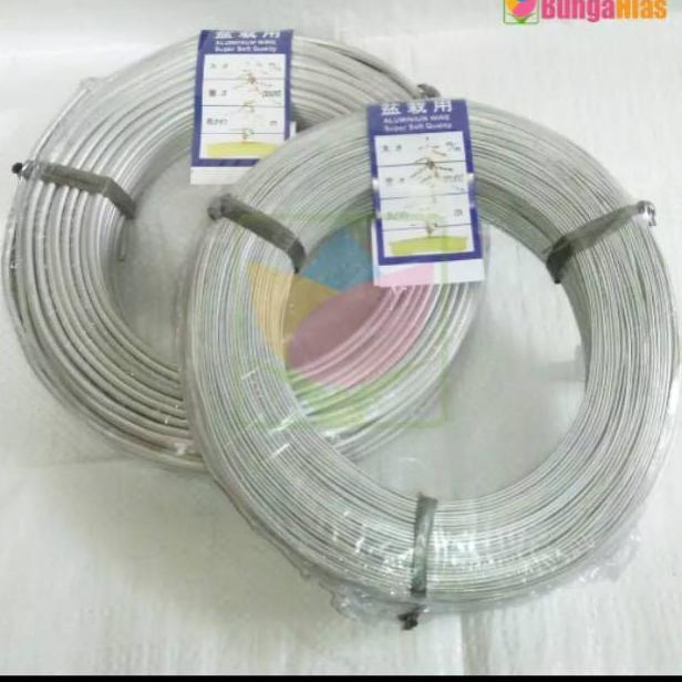 Bisa Cod Kawat Bonsai Aluminium Silver 1 Roll 1Mm-6Mm ><
