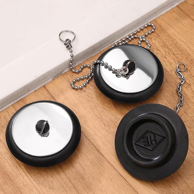 DHEALOKA Karet Tutup Bathtub Stopper Pengering Bathtub Bahan Karet Dengan Rantai