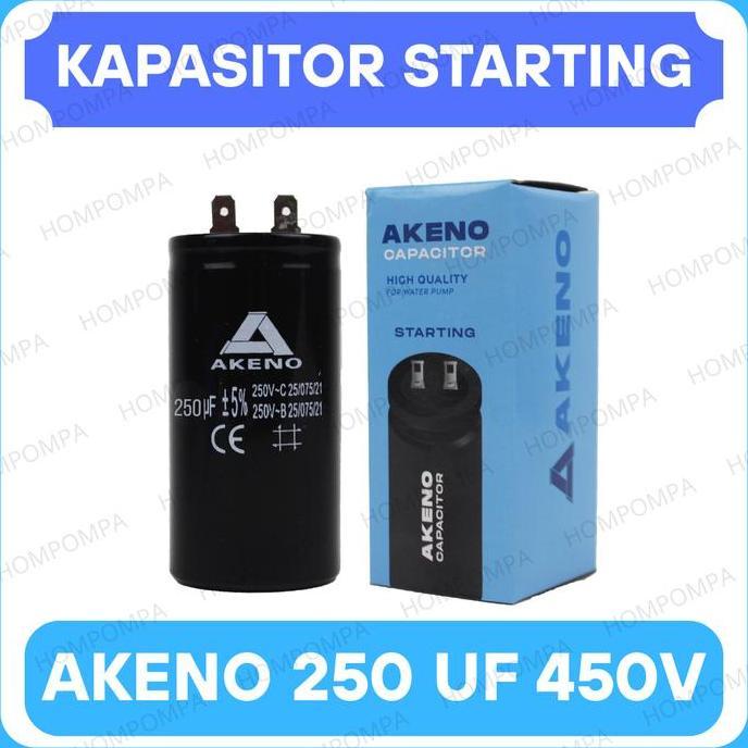 LOPHEZONE KAPASITOR STARTING 250 UF AKENO - START CAPACITOR 250UF 250V CD60