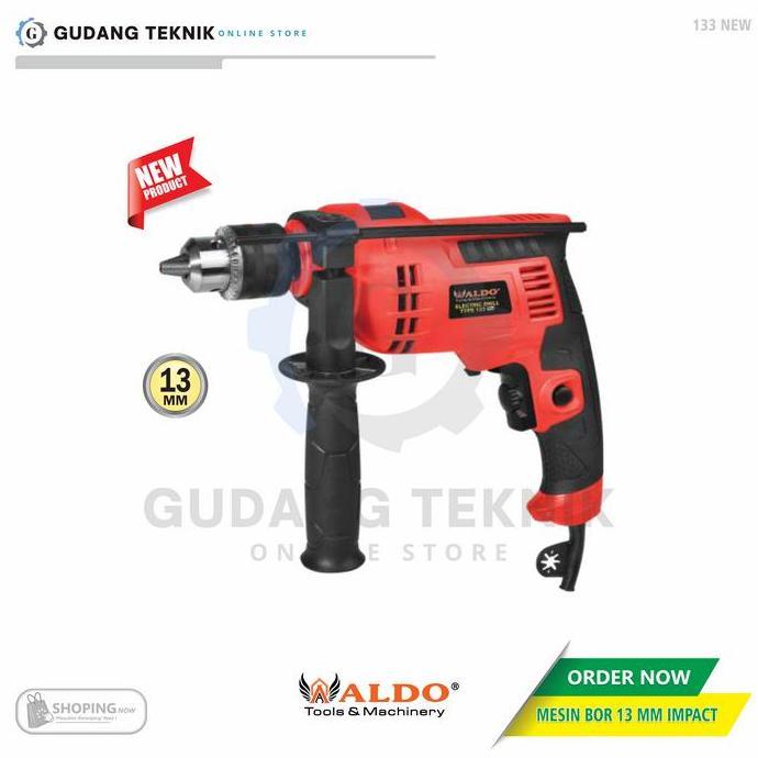 MIOSHINOCHE Mesin Bor CORDLESS 13mm ALDO 133-NEW /Mesin Bor tangan 13 mm 710W ALDO