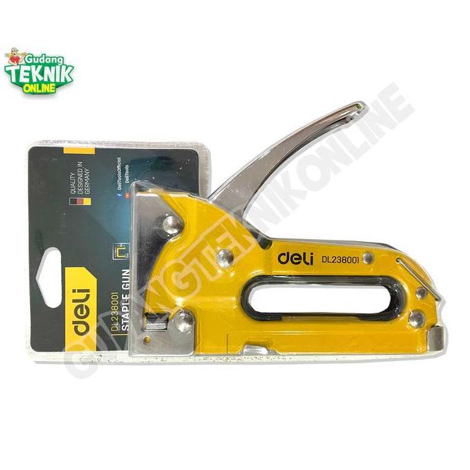 PAPANDAYAN Staples Gun Manual DELI EDL238001 4-8mm / Alat Staples Stapler Type D Tembak Manual Track