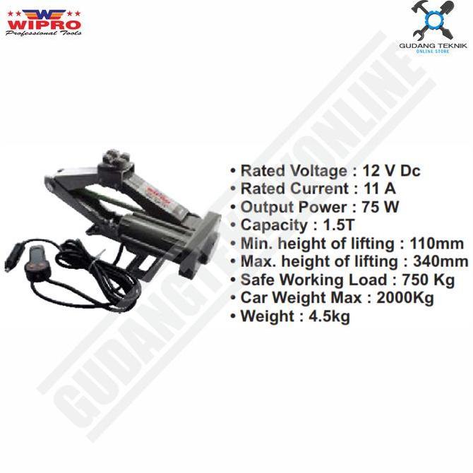 MIOSHINOCHE Dongkrak Jembatan ELECTRIC 1,5 Ton WIPRO DJE-15/Dongkrak Listrik Mobil