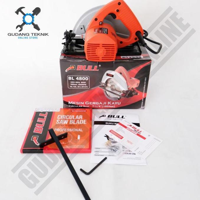 PANGRANGO Mesin Gergaji Kayu Circular Saw Bull BL4800  / Mesin Gergaji Circle 7inch Bull BL 4800