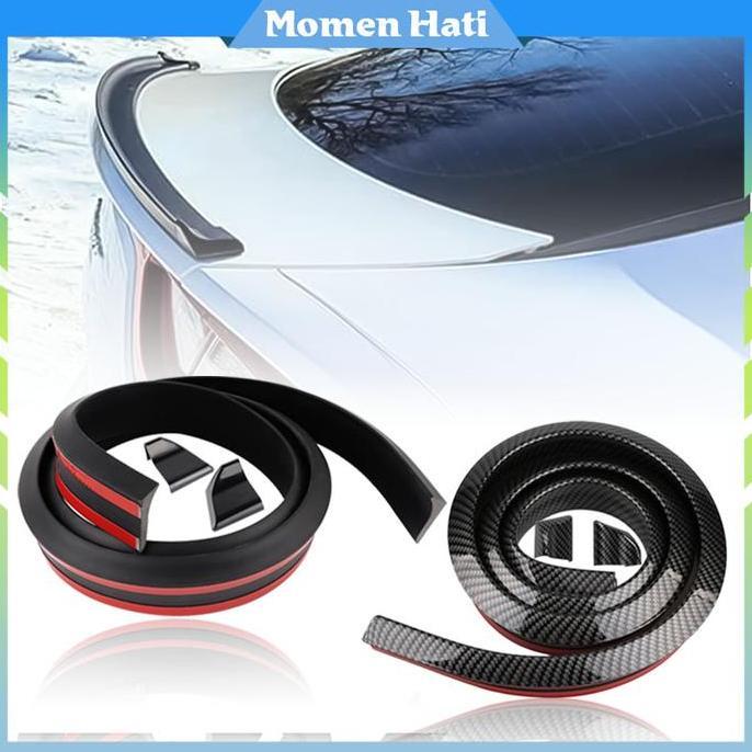 SABILULUNGAN Spoiler Lips Ducktail Carbon 3d Universal - Spoiler Modifikasi Sporty Untuk Sedan Menin