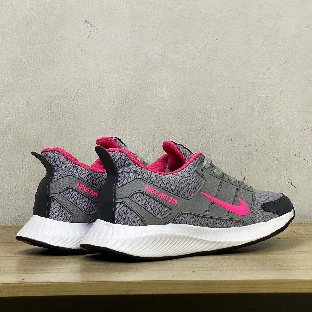 EXCLUSIVE SEPATU SENAM SNEAKERS WANITA CEWEK RUNNING LARI JOGING AEROBIK WARNA ABU PINK PUTIH