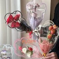 fx-2 Buket Mawar Hari Guru Hari Ibu Valentine Buket Coklat Bunga mawar 1 tangkai + plastik pita kart