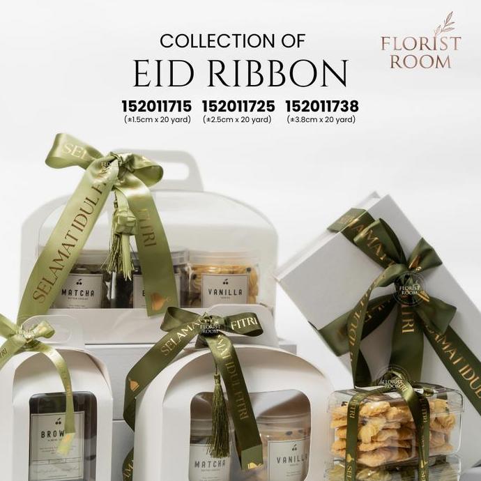 Pita 152011715 152011725  152011738 15207638 - Pita Lebaran - Eid Mubarak Ribbon - Pita Idul Fitri P