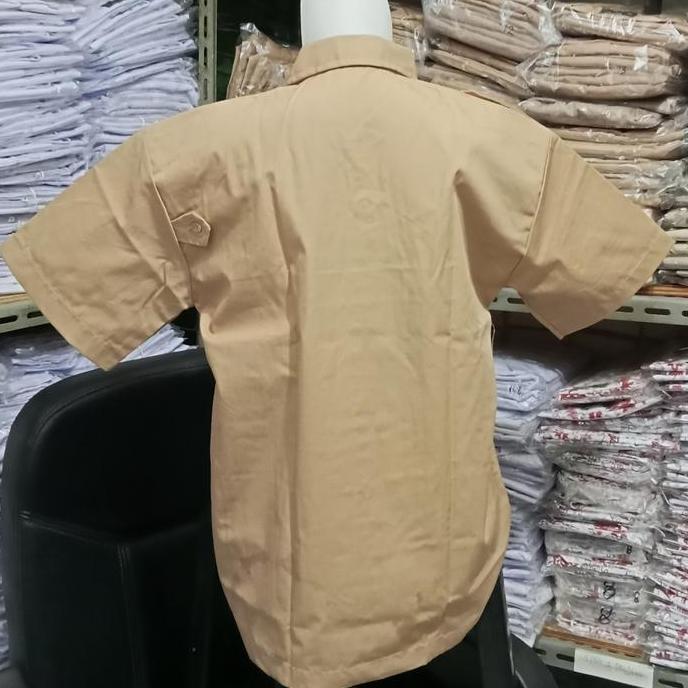 BAJU PRAMUKA CEWEK/PUTRI PENDEK KANTONG BAWAH  SD SMP SMA SIZE:6-20