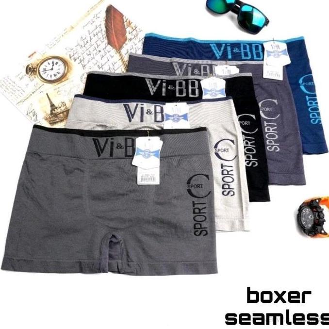 KelontongRamah - grosir 6pc- cd boxer pria Vibb seamless / celana dalam boxer vibb pria / CD boxer V