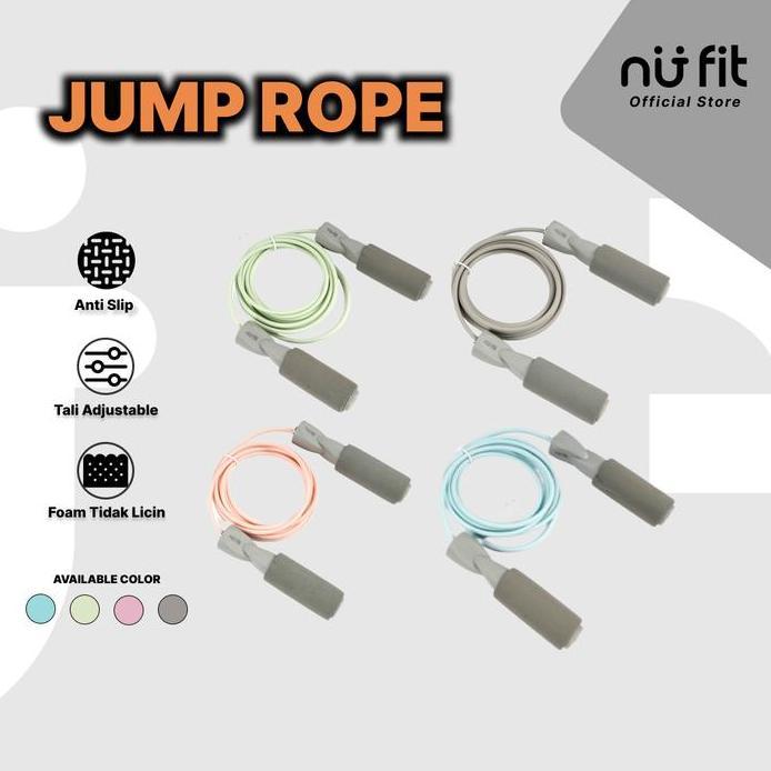 NU - FIT  - Tali Skipping - Skipping Premium - Skipping jump - Lompat Tali  - Foam Jump Rope - Skipp