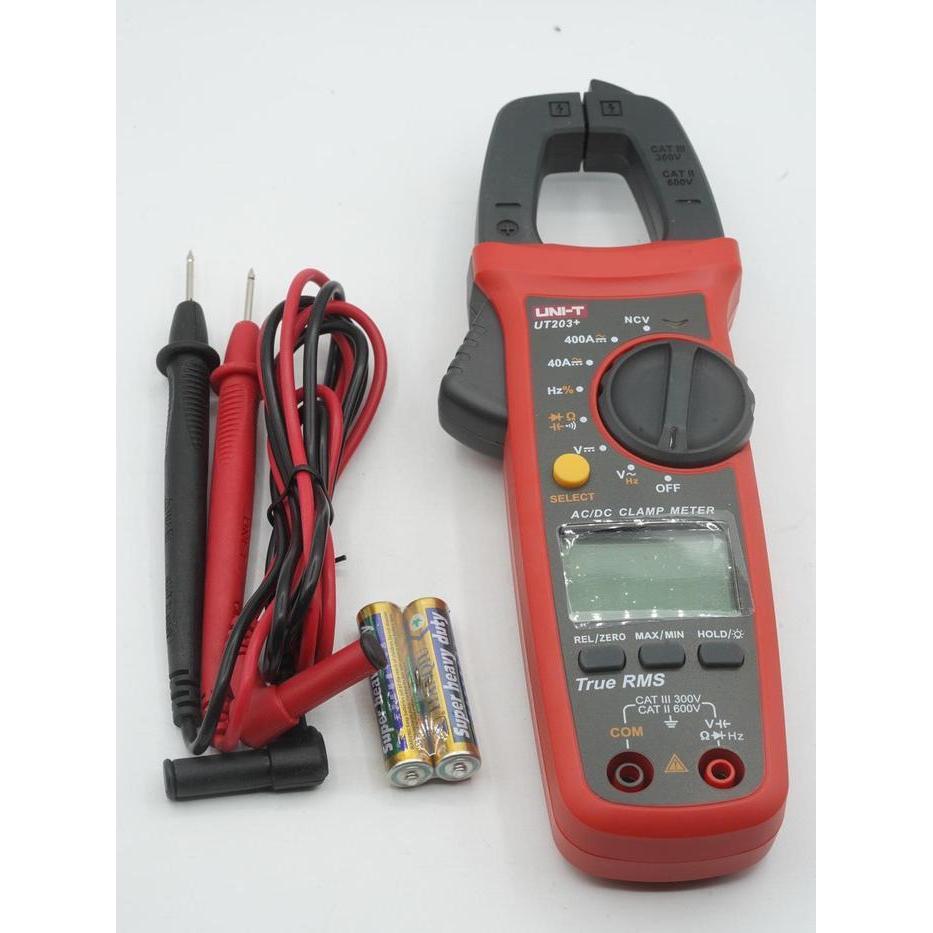 Tang Ampere UNI-T UT203+ Digital Clamp Meter Multimeter Ohm DMM DC AC UT-203+ UT 203 400-600A - SKU 