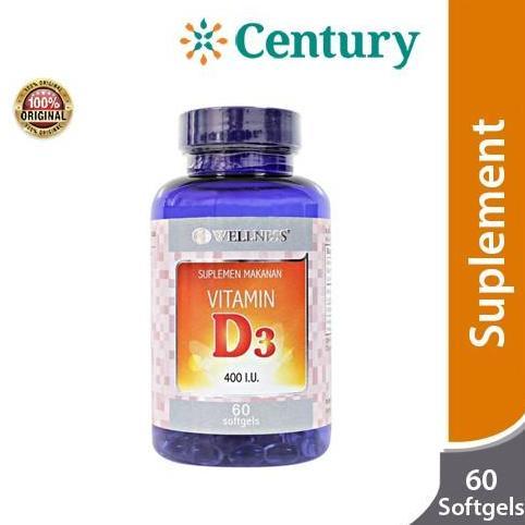 WELLNESS VIT.D3 400 I.U 60'S / SUPLEMEN KESEHATAN / VITAMIN D3