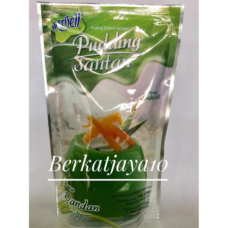 PUDDING SANTAN NUTRIJELL RASA PANDAN PUDING BUBUK NUTRIJEL 130G GULA KODE 354