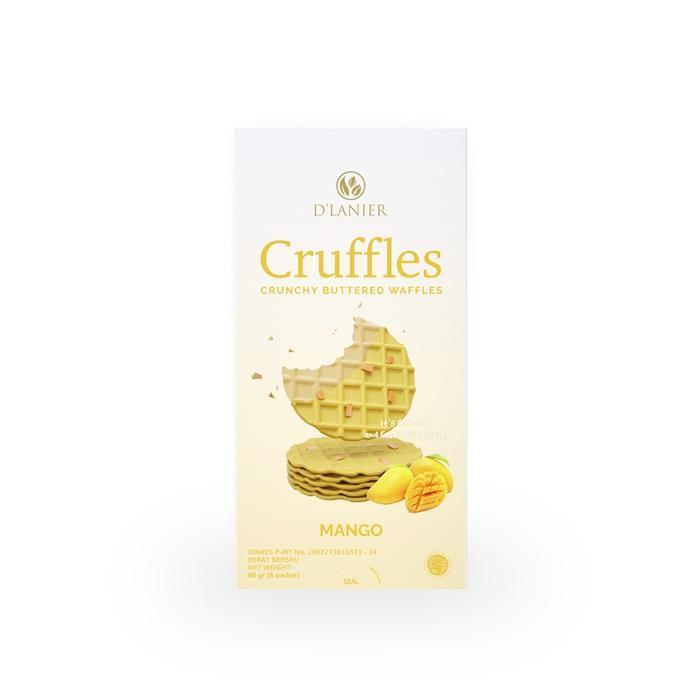D'Lanier Cruffles Crunchy Waffles / Biskuit Waffle Salut Coklat 66Gr