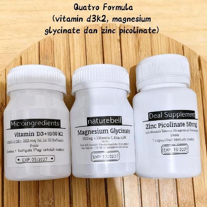 QUATRO FORMULA (Vitamin D3+K2, Magnesium dan Zinc)