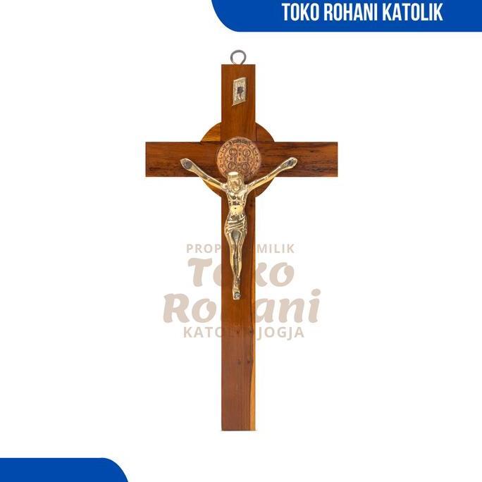 SALIB GANTUNG BENEDIKTUS / SALIB DINDING BENEDICT / SALIB GANTUNG KATOLIK / HIASAN DINDING
