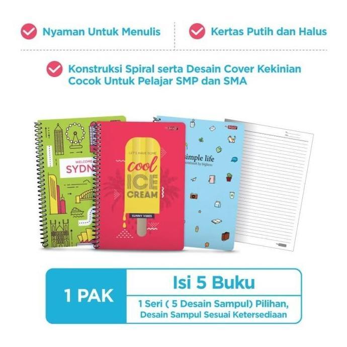 Altx- Bigboss Buku Tulis Spiral B5 50 Lembar - Bbo Spiral 50 B5