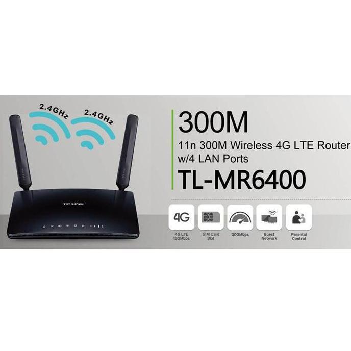 TERMURAH - TPLINK TP-LINK TL-MR6400 TL MR6400 MR-6400 Router LTE 4G